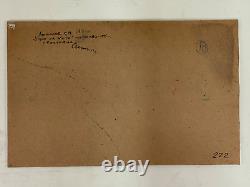 Tableau Ancien Huile s/Panneau Ecole Russe Paysage de Rivière L. 80 cm Signé