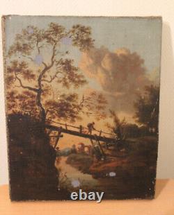 Tableau Ancien Huile sur toile paysage 19éme siècle