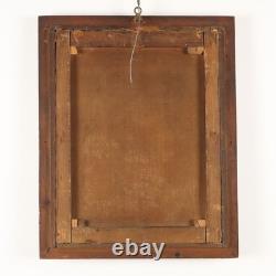 Tableau Ancien Jeune Femme avec Perroquet Huile sur Toile'800 Original