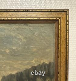 Tableau Ancien Paysage Forestier Et Animaux LOUIS POTTIN 1849-1930