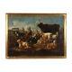 Tableau Ancien Paysage Avec Bergers Huile Sur Toile'600