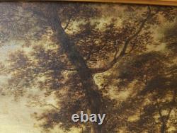 Tableau Ancien Peinture Huile Bois Ecole Flamande de Barbizon XVII XVIII XIX 19