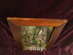 Tableau Ancien Peinture Huile Bois HSP Ecole Francaise de Barbizon Foret XIX 19