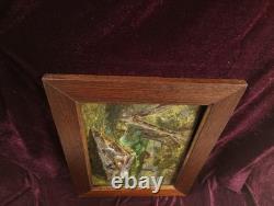 Tableau Ancien Peinture Huile Bois HSP Ecole Francaise de Barbizon Foret XIX 19