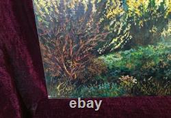 Tableau Ancien Peinture Huile Bois Provence Provencale DLG XIX Ecole de Barbizon
