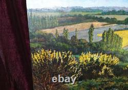 Tableau Ancien Peinture Huile Bois Provence Provencale DLG XIX Ecole de Barbizon