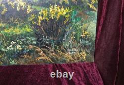 Tableau Ancien Peinture Huile Bois Provence Provencale DLG XIX Ecole de Barbizon