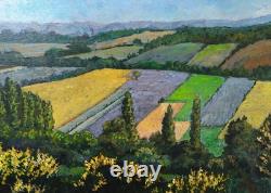 Tableau Ancien Peinture Huile Bois Provence Provencale DLG XIX Ecole de Barbizon