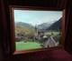 Tableau Ancien Peinture Huile Ecole De Barbizon Dlg Xix Montagne Eglise Pyrenees