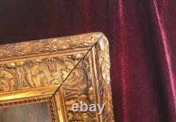 Tableau Ancien Peinture Huile HST Ecole Francaise Fruit Legume Cadre Dore XIX 19