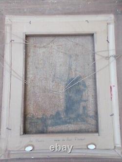 Tableau Ancien Peinture Huile Sur Toile Moulin Laboureur Flandre Paul Flaubert