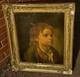Tableau Ancien Portrait Enfant. Peinture Huile Sur Toile