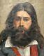 Tableau Ancien, Portrait D'homme Barbu, Huile Sur Toile, Peinture, Xixe