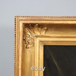 Tableau Ancien Portrait d'une Femme Noble Huile sur Toile'800 Original