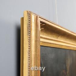 Tableau Ancien Portrait d'une Femme Noble Huile sur Toile'800 Original