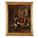 Tableau Ancien Scène D'interieur Huile Sur Toile Xviiie-xixe Siècle