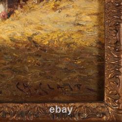Tableau Ancien Signé Charles Clair La Bergerie XIX-XXe Siècle Original