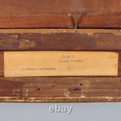 Tableau Ancien Signé Charles Clair La Bergerie XIX-XXe Siècle Original