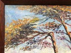 Tableau Ancien Signé, Encadré, Scène De Baignade, Huile Sur Toile, Peinture, XXe