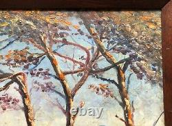 Tableau Ancien Signé, Encadré, Scène De Baignade, Huile Sur Toile, Peinture, XXe