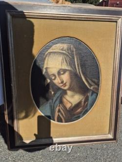 Tableau Ancien Sujet Sacré Huile sur Toile XVIIIe Siècle