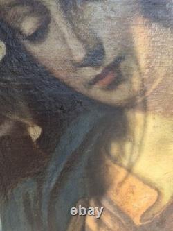 Tableau Ancien Sujet Sacré Huile sur Toile XVIIIe Siècle