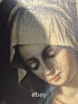 Tableau Ancien Sujet Sacré Huile sur Toile XVIIIe Siècle