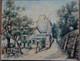 Tableau Ancien Vers 1900 Huile S/toile Sur Carton Montmartre Le Lapin A Gil