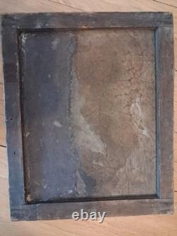 Tableau Ancien XIXe Siècle Paysage Romantique Ruines Château Pont Huile Toile