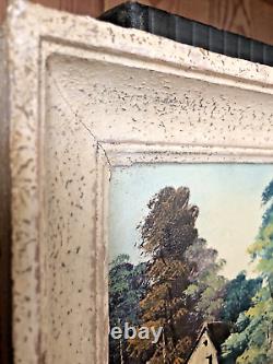 Tableau Ancien à l'Huile sur Planche de Bois de L. Andrey Ouvre Originale