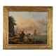 Tableau Ancien Avec Paysage Maritime Huile Sur Toile'800