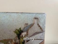 Tableau Ancien huile sur panneau J. B Maurice VECKER (1899-1988) Trégastel 1933