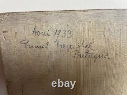 Tableau Ancien huile sur panneau J. B Maurice VECKER (1899-1988) Trégastel 1933 Tableau Ancien huile sur panneau J. B Maurice VECKER (1899-1988) Trégastel 1933