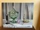 Tableau Ancien Huile Sur Panneau J. B Maurice Vecker (1899-1988) Nature Morte