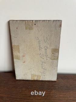 Tableau Ancien huile sur panneau J. B Maurice VECKER (1899-1988) paysans