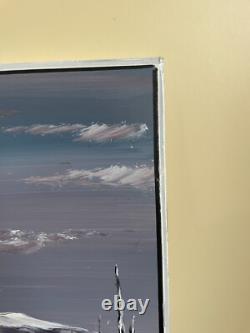 Tableau Ancien huile sur panneau à déchiffrer 1899-1988 paysage