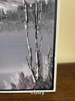 Tableau Ancien huile sur panneau à déchiffrer 1899-1988 paysage