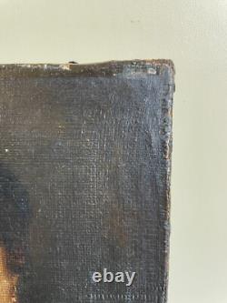 Tableau Ancien huile sur toile INCONNU (début XVIIIe-s) portrait de femme