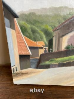 Tableau Ancien huile sur toile J. B Maurice VECKER (1899-1988) église st Sulpice