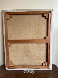 Tableau Ancien huile sur toile R. De Bra (début XXe-s) portrait