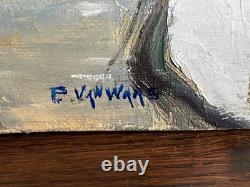 Tableau Ancien huile sur toile VAN WAAS (début XXe-s) paysage