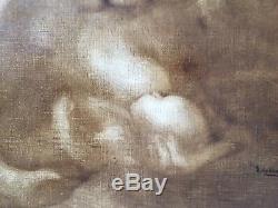 Tableau Ancien-xix-xx Eme-eugene Carriere-maternité-rodin-derain-huile Sur Toile