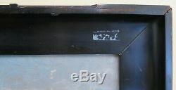 Tableau Ancienne Huile sur Paysage Mer Marine avec Bateaux Signé en Date Du X8