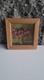 Tableau Floral Peinture Huile Sur Bois Miniature Ancien Jamar Signé A Identifier