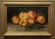 Tableau Peinture Cadre 19èm Xixèm Monog. A. M Nature Morte Aux Pêches Rare Ancien