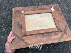 Tableau XIX Ancien Huile sur Panneau Paysage de Sous-bois signé Leroy Cadre