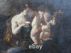 Tableau ancien 17ème vanité memento mori marie st jean baptiste école italienne