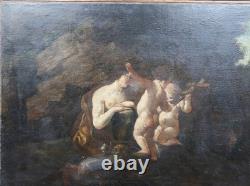 Tableau ancien 17ème vanité memento mori marie st jean baptiste école italienne