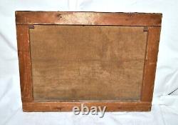 Tableau ancien 1900 Huile sur toile MARINE Voilier Paquebot Tempête océan 35x45