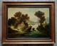 Tableau Ancien 19ème Huile Sur Toile